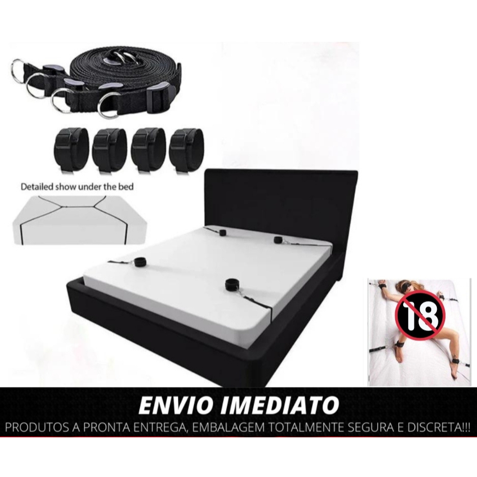 Kit Algemas Prender na cama Bondage BDSM SERVE EM TODAS AS CAMAS sado amarrar imobilizar fantasia