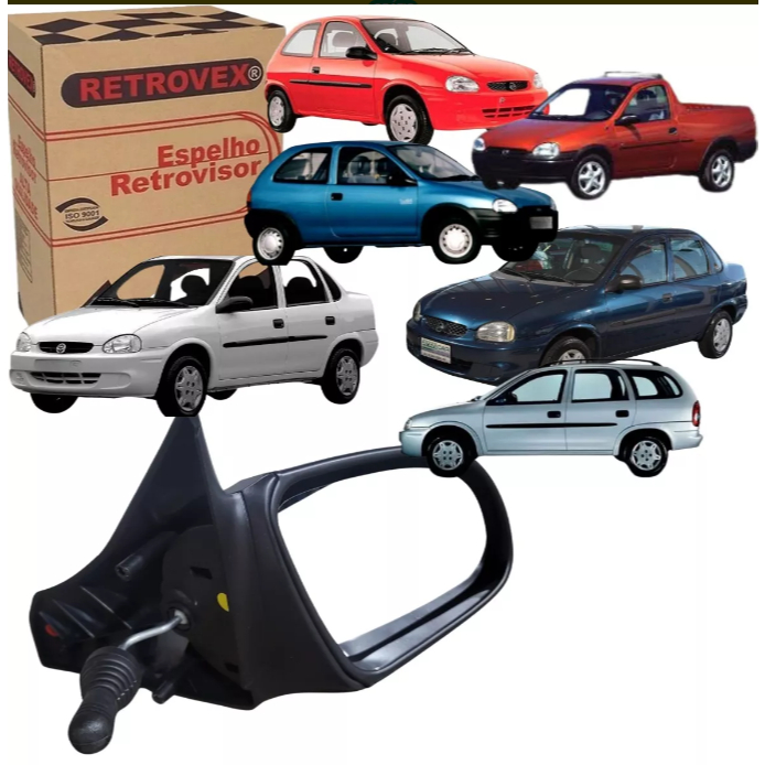 Retrovisor Corsa Wind Sedan Pick-up C/controle Lado Direito RX2208