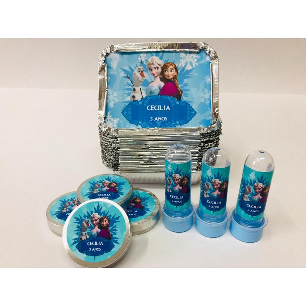 Kit 20 Tubete 20 Latinha 20 Marmitinha Personalizados - Frozen Fever