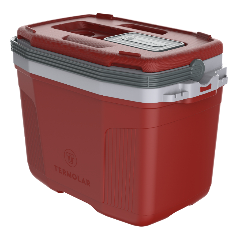 Detalhes do Caixa Térmica Suv 32 Litros Termolar Cooler Com Alça Trava Porta Copo Para Pesca Camping Praia Lazer