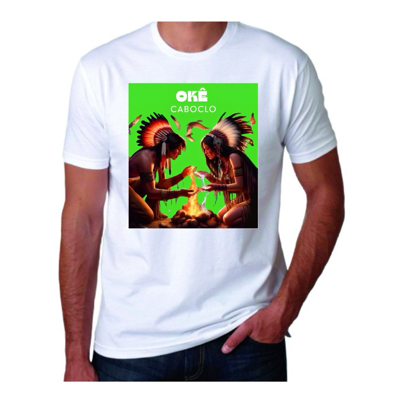 Camiseta camisa Caboclo cabocla Oke umbanda candomblé indios