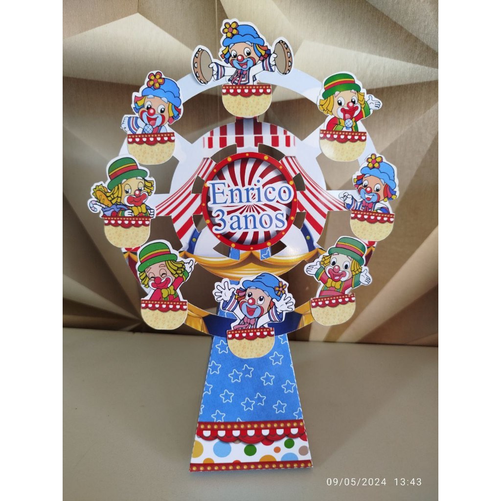 Kit 5/10/20 Caixa Roda Gigante Personalizada Patati Patata TAG 3D Cortada/Vincada - Fazemos Todos os Temas