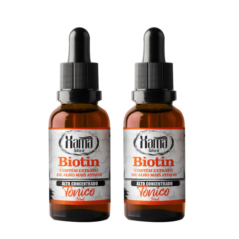 2 tônico Biotin preenche cabelos sombrancelhas e barbas