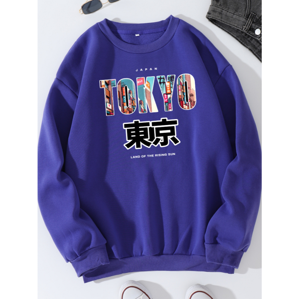 Moletom Tokyo Japan Tóquio Japão Cores Moletom P ao XG Coloridos Desenhos Moletom Careca Casaco de Frio Unissex