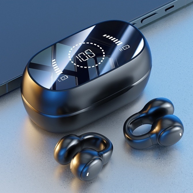 Fones de ouvido sem fio Bluetooth Ear-Hook 5.4 Mini fones de ouvido estéreo para Android Ios -B4