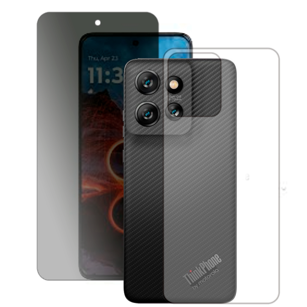 Película Hidrogel Privacidade + Película Hidrogel HD Verso Para Motorola ThinkPhone 25