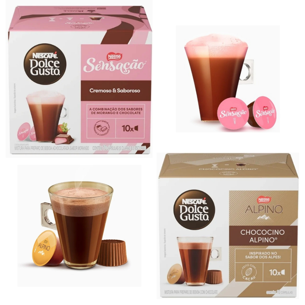 Dolce Gusto ALPINO SENSAÇÃO 20 Cápsulas Nescafé® Dolce Gusto® em Oferta na Shopee
