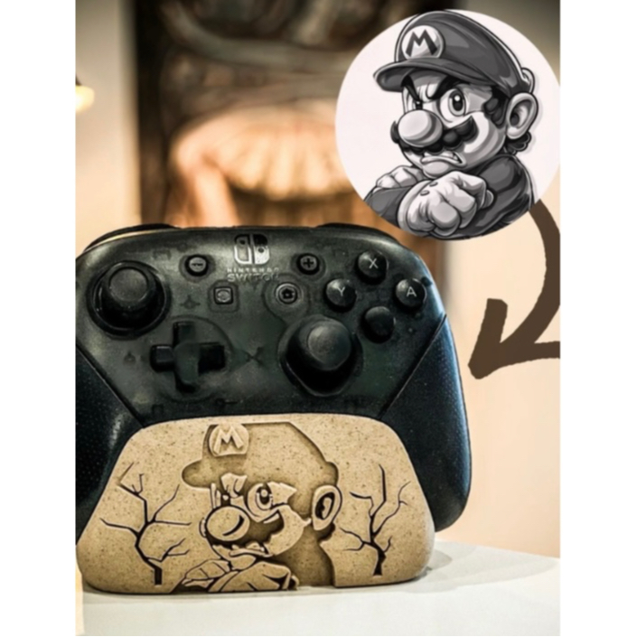 Suporte de Controle Nintendo Switch – Estilo Super Mario Bros - Base Decorativa Gamer
