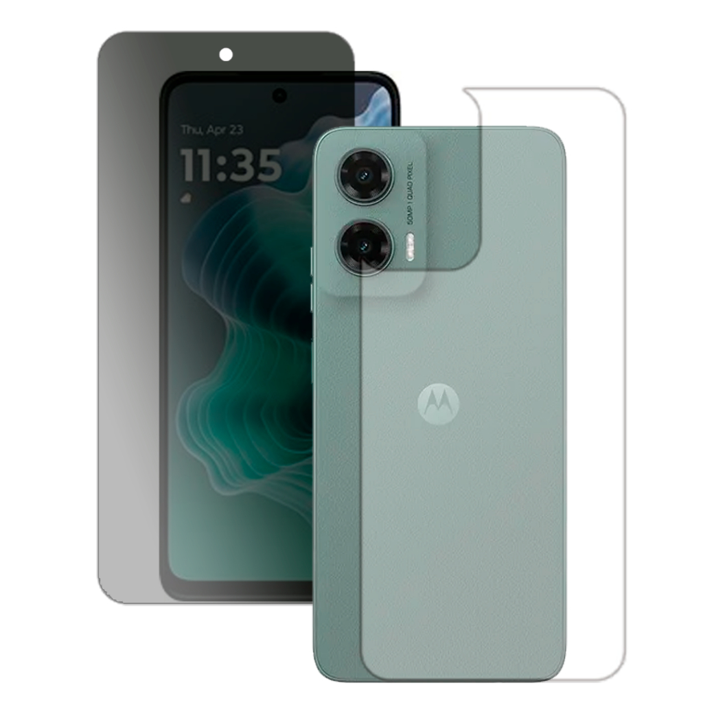 Película Hidrogel Privacidade + Película Hidrogel HD Verso Para Motorola Moto G3
