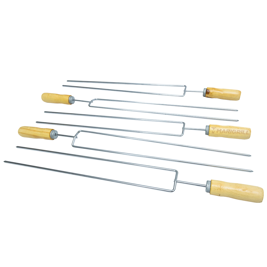 Kit 10 Espeto Duplo Profissional Para Linguiça Churrasco