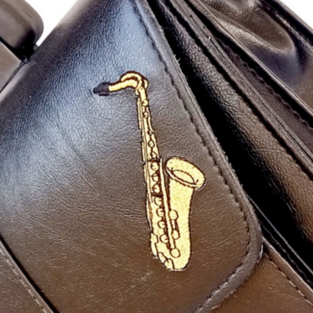 Pasta Maleta Capanga Biblia e Hinario CCB Liso Preto AP Bordado Sax R1971 — imagem 2 de 2