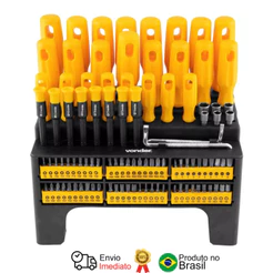 Jogo De Chaves Fenda/phillips/hexalobular Kit com 100 Peças Vonder