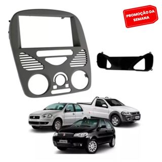Moldura Painel 2 DIN Multimídia Palio Siena Weekend Strada G2 em Oferta na Shopee