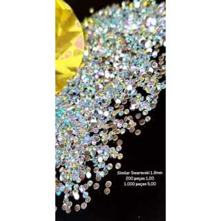 resina similar ao swaroviski 1.8mm furta cor - escolha a quantidade ( pedrarias pára adesivos 3 joias de unhas) em Oferta na Shopee