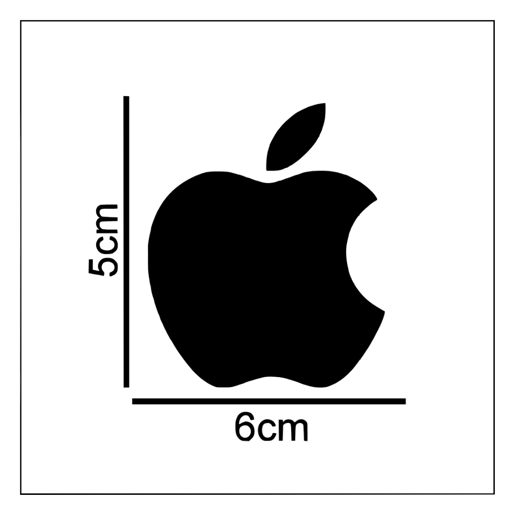 Adesivo Decorativo Apple 6x5cm para caros, motos, iMac, iPhone e iPad - Disponível em Diversas Cores