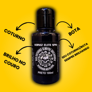 Verniz Graxa Elite SPM Alto Brilho Para Couro Coturno Bota Militar Sapato Social em Oferta na Shopee