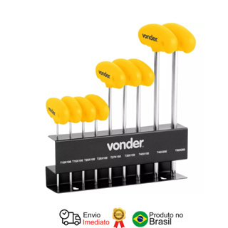 Jogo De Chaves Hexalobular Cabo T T10 A T50 9 Peças Vonder em Oferta na Shopee