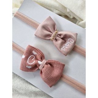 Kit Faixinha de Cabelo para Bebê Personalizado com Nome e Inicial, Laço para bebê em Oferta na Shopee