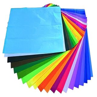 Papel de Seda 50x70 Com 100 Unidades,embalagem roupa,doces rococó, pipas embrulhos em Oferta na Shopee