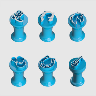 Kit 6 Carimbos Brigadeiro Cowboy Para Docinhos De Festa Confeitaria Moldes em Oferta na Shopee