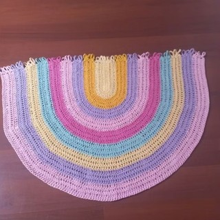 Tapete de croche arco-iris boho