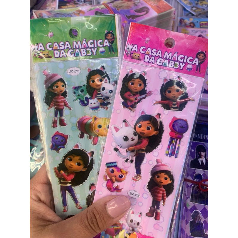 kit cartela de adesivos casa mágica da gabby sticker cartela de adesivos figurinha lembrancinha escola da gaby