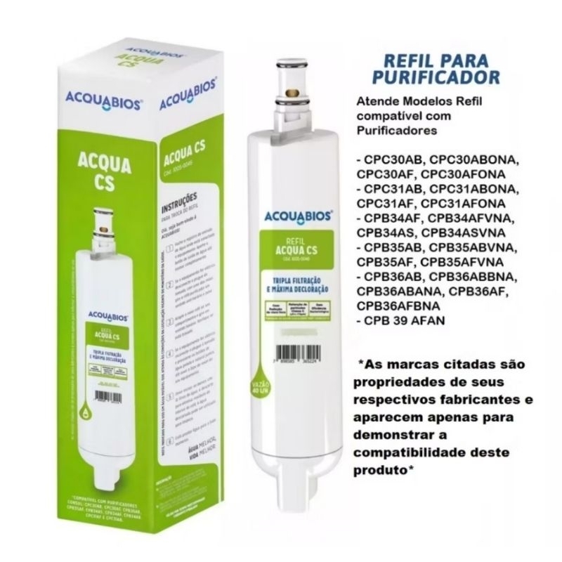 Refil Filtro acq. Acqua cs Consul 0047 promoção