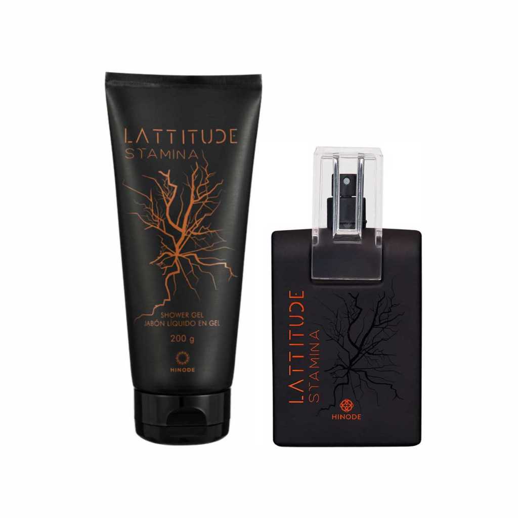Latitude Stamina Hinode Kit Presente Masculino Perfume + Shower Gel Sabonete Liquido