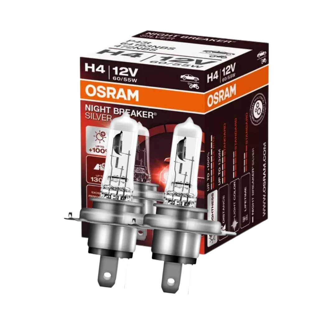 PAR LAMPADA H4 12V NIGHTBREAKER SILVER 100% + LUZ OSRAM em Oferta na Shopee