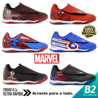 Chuteira Futsal Dray Marvel Vingadores Sem Cadarço Infantil 100% Original Com Nota Fiscal e Garantia em Oferta na Shopee