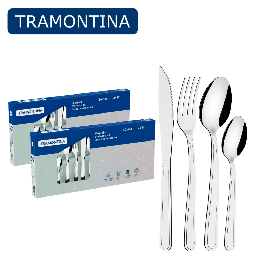 Faqueiro 48 Peças Búzios Kit Jogo De Talheres Tramontina - Home & Living