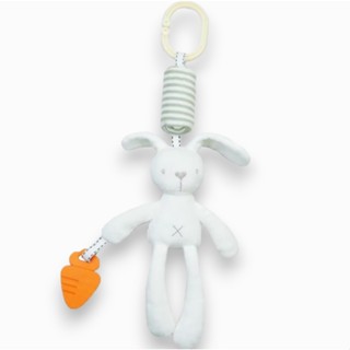 Chocalho De Bebê Pelucia Lavável Coelhinho Com Mordedor Unissex em Oferta na Shopee