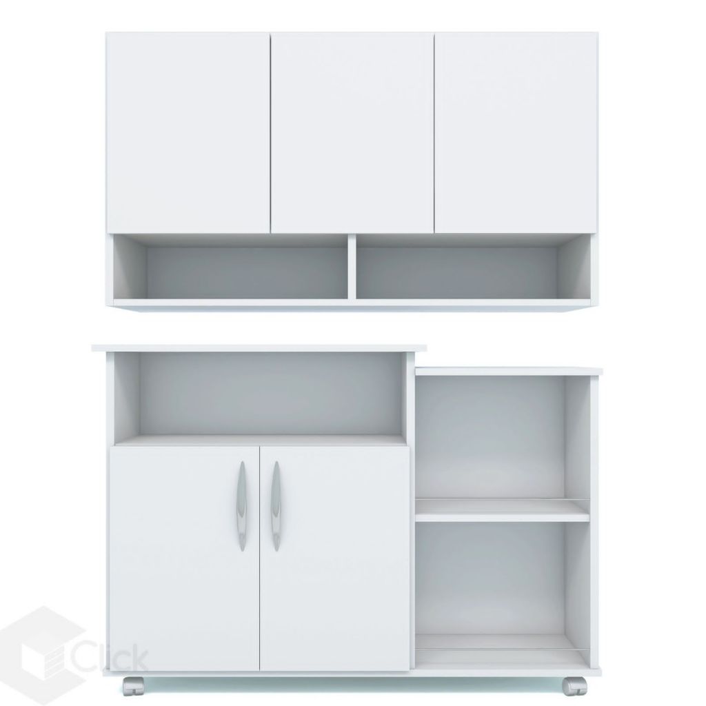 Kit Armario E Balcao Para Mircroondas Cozinha Completa JJF