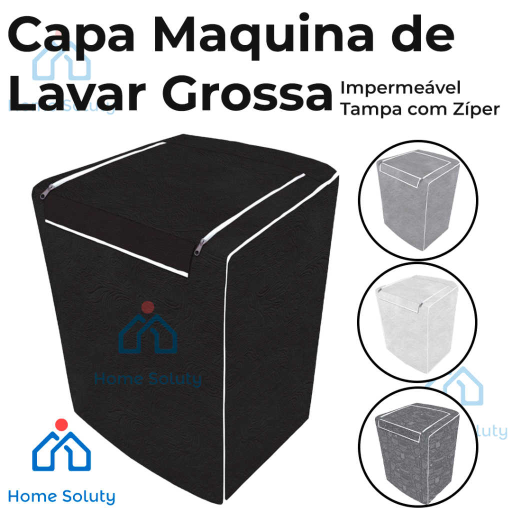 Capa Para Máquina de Lavar Brastemp Consul Electrolux 5kg 6kg 7kg 8kg 9kg 10kg 11kg 12kg 13kg 14kg 15kg 16kg Grossa