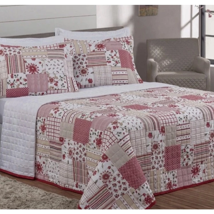 Cobre Leito Variados Estampados Matelados Face Única Casal ou Solteiro — imagem 1
