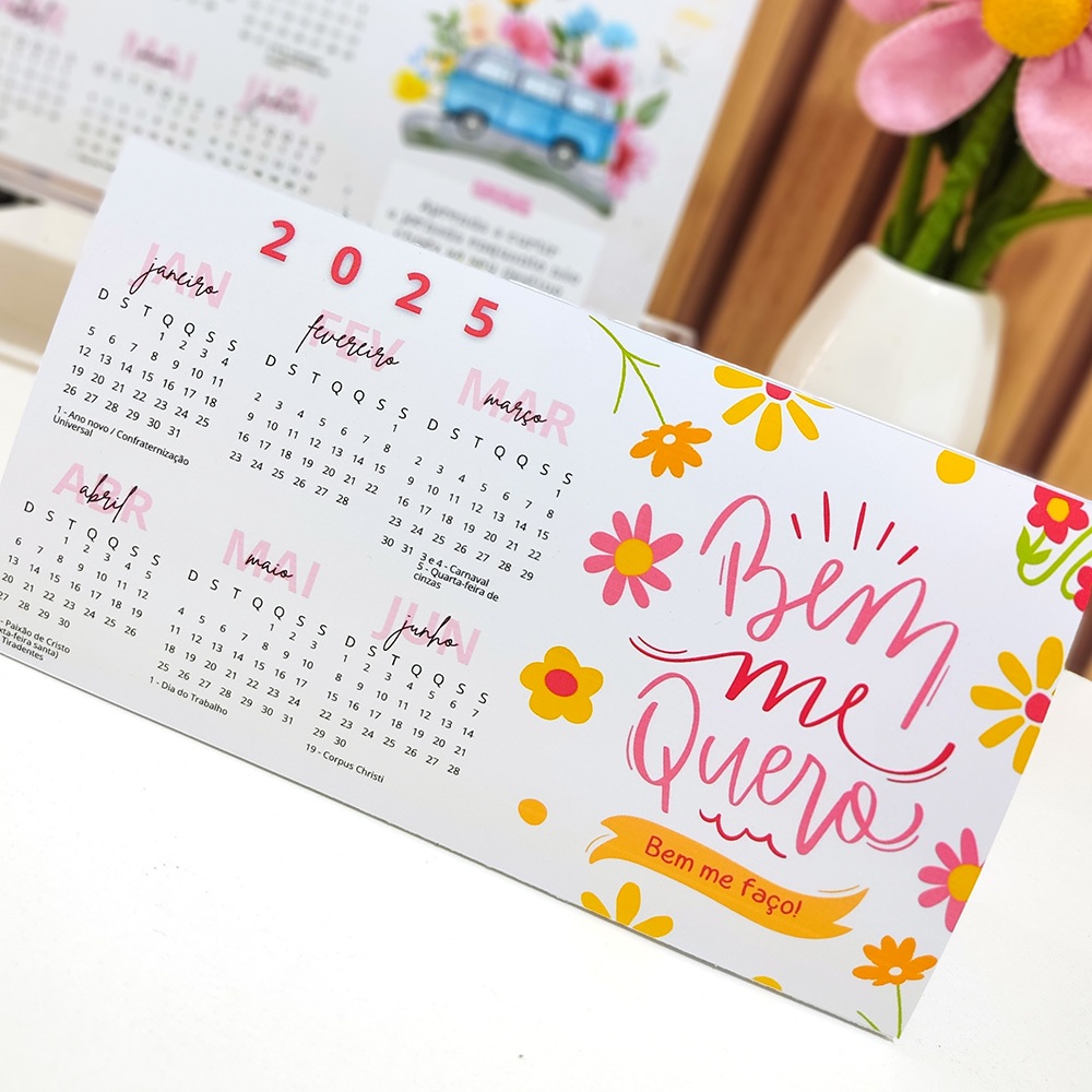 Calendários de mesa 2025 Personalizados - Calendário Personalizado 2025