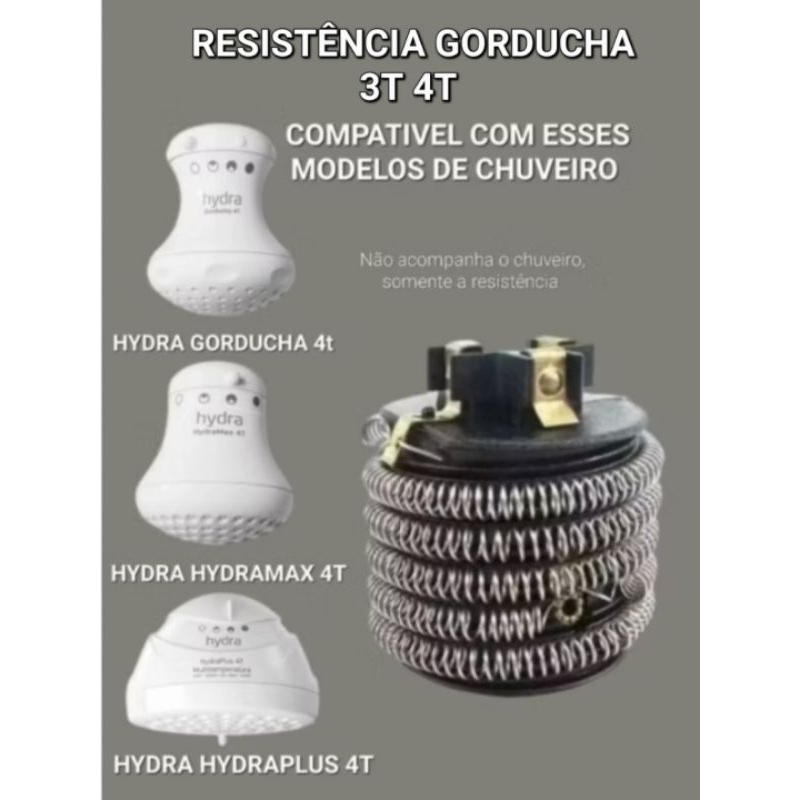 RESISTÊNCIA SIMILAR GORDUCHA, HYDRA CORONA, HYDRA HYDRAPLUS, HYDRAMAX