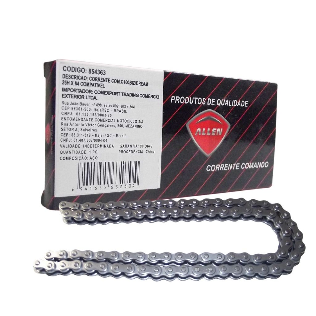 Corrente Comando Biz 100 125 Dream Pop 100 Crypton Web 100 Traxx Moby Star New Star