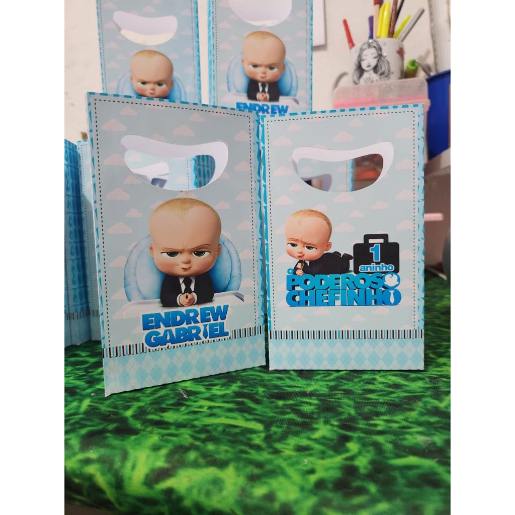 Sacolinha Personalizada Lembrancinha Para Aniversario O Poderoso Chefinho