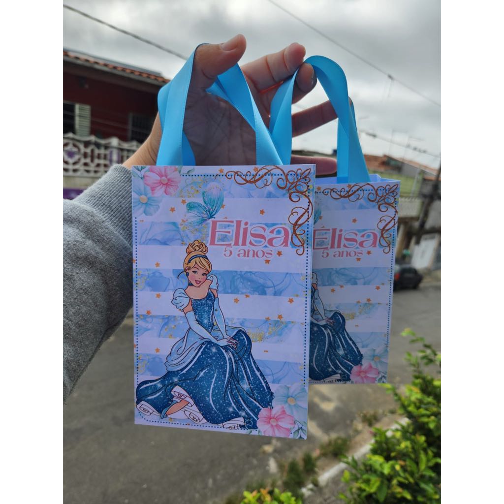 Sacolinha Personalizada Lembrancinha Para Aniversario Cinderela