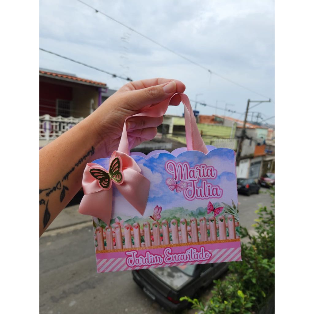 Sacolinha Personalizada Lembrancinha Para Aniversario Jardim Encantado