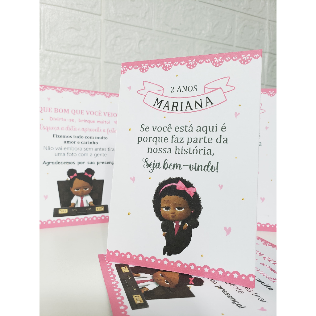 Centro de mesa agradecimento personalizado enfeite de mesa tema poderosa chefinha aniversário menina festa infantil