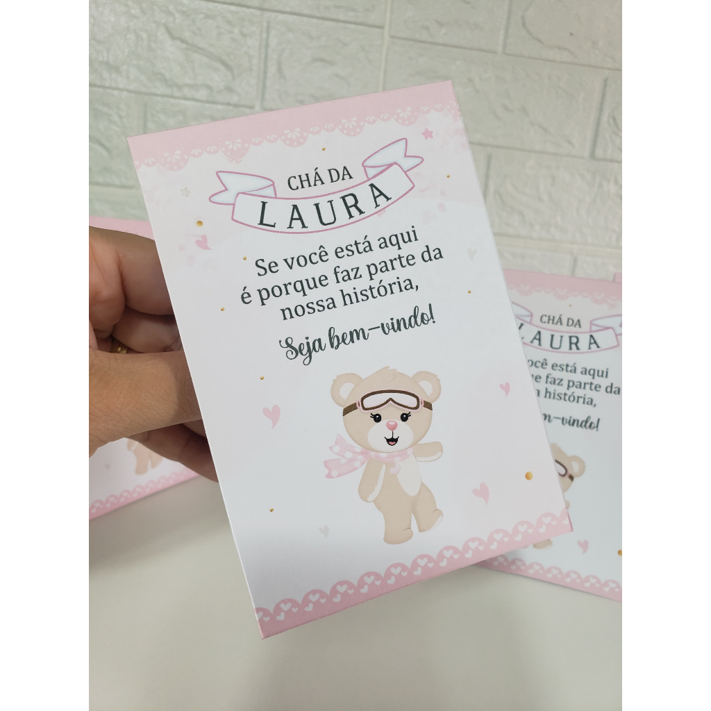 Centro de mesa agradecimento personalizado enfeite de mesa menina tema ursinha baloeira ursinha no balão chá de bebê