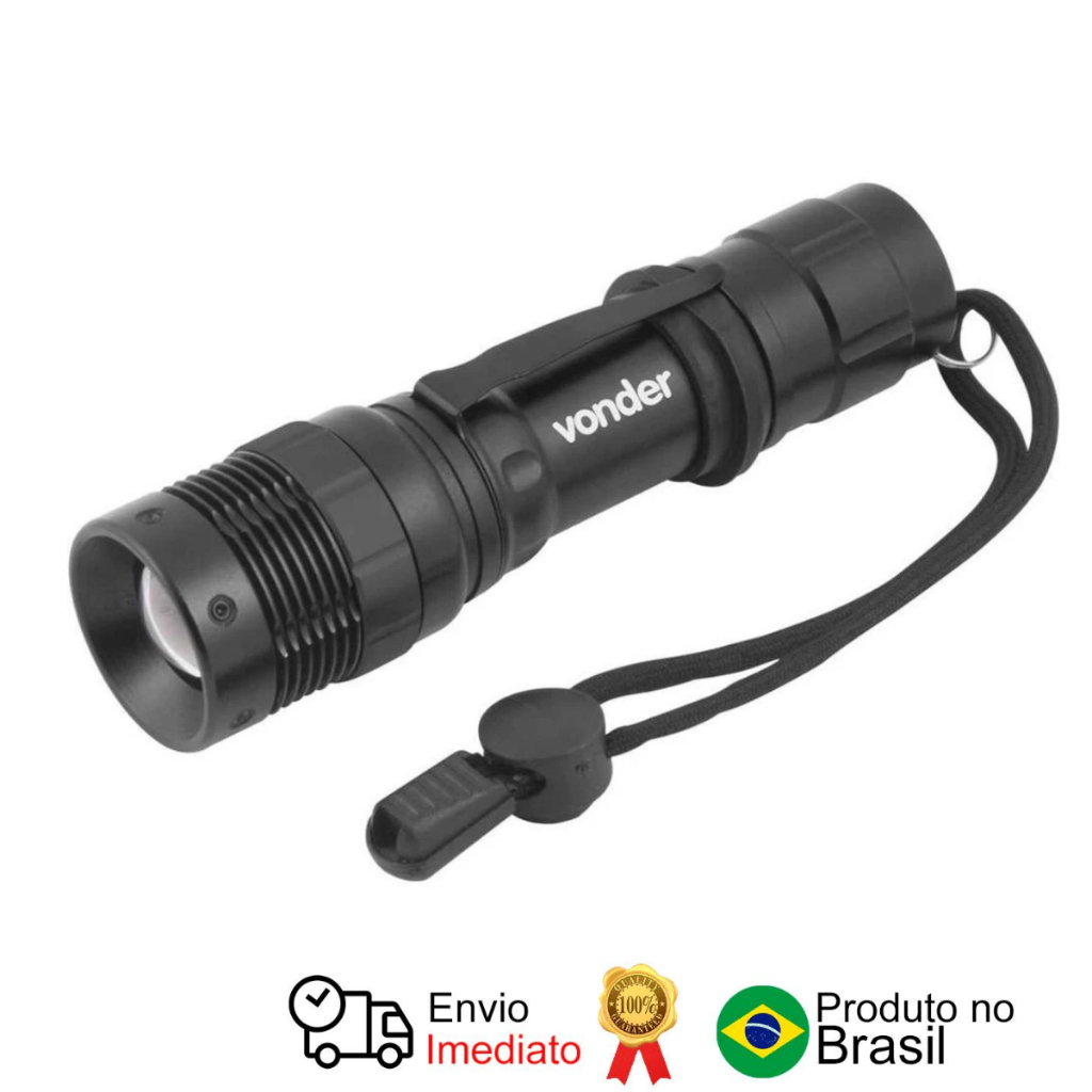 Lanterna Recarregável Superled Cree LRV 135 Bivolt 3W Vonder em Oferta na Shopee