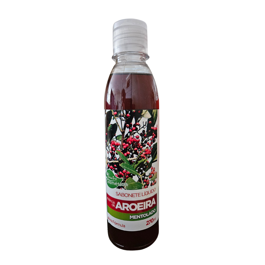 Sabonete Líquido Essência de Aroeira Mentolado 270mL - Refrescância e Equilíbrio - Aroeira Cosmética