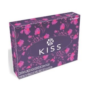 Kit 3 Lenço de Papel Facial Kiss com 50 unidades