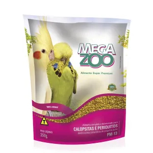 Megazoo Ração Extrusada Periquitos Calopstias e Pequenos Psitacídeos - 300g PM13