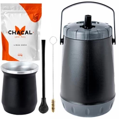 Kit Tereré Garrafa 2,5L Térmica Copo Cuia Bomba Epoxi Erva
