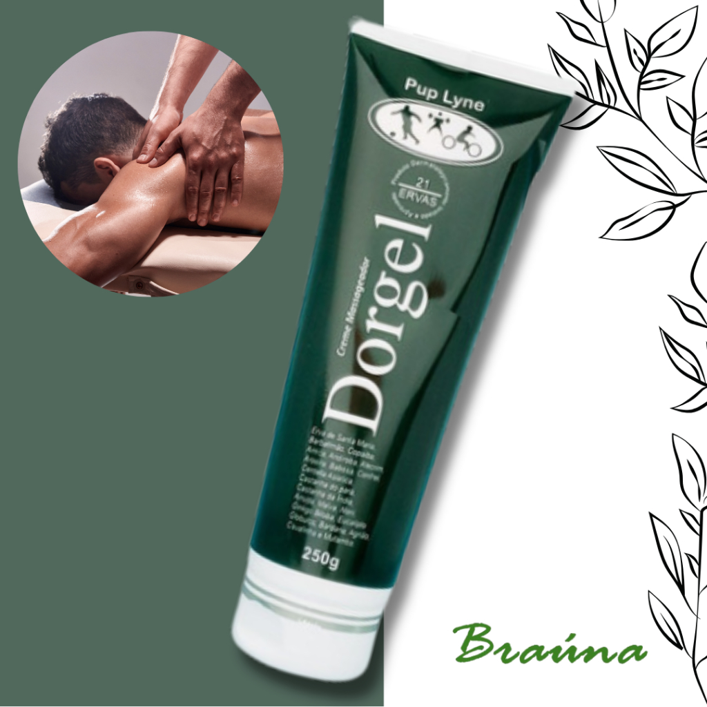 CREME MASSAGEADOR DORGEL 21 ERVAS 250 G PUP LYNE em Oferta na Shopee