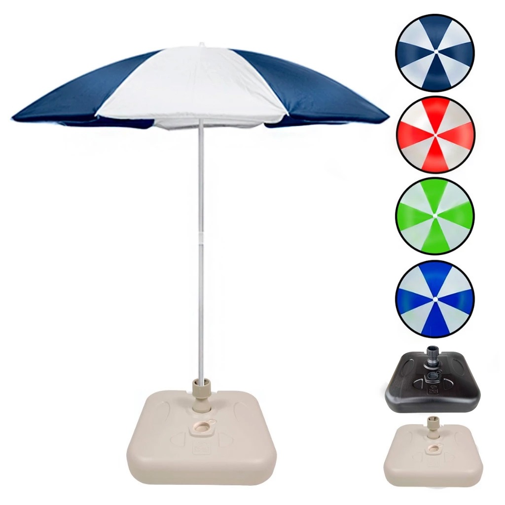 Guarda Sol Gigante 2 Metros Praia Camping Piscina Pescaria FPS 70 Poliéster Base 18L MOR/BEL em Oferta na Shopee